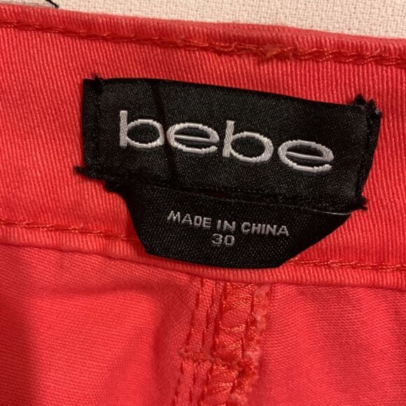 Bebe Size 30 orange distressed shorts. NWT - Picture 8 of 10